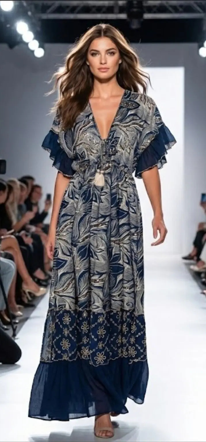 Rosaline Sequin Maxi Dress Lotus & Lace