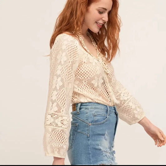 Marina Seashell Crochet Top Lotus & Lace