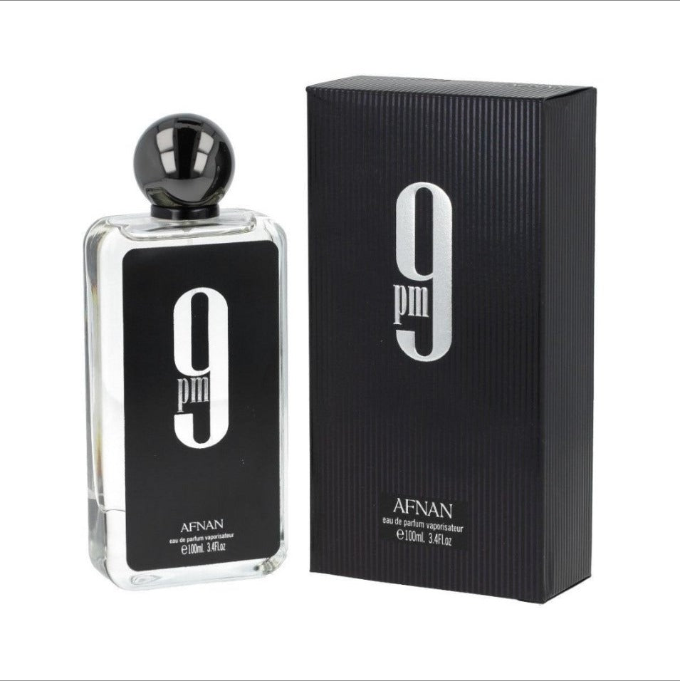 Afnan 9PM 100ml perfume bottle and box